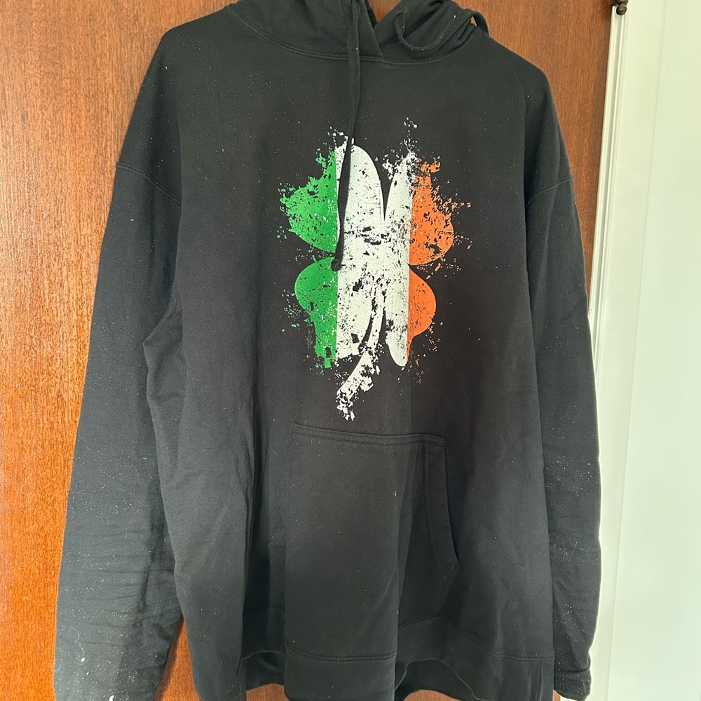 Irish flag 🇮🇪 four leaf clover hoodie